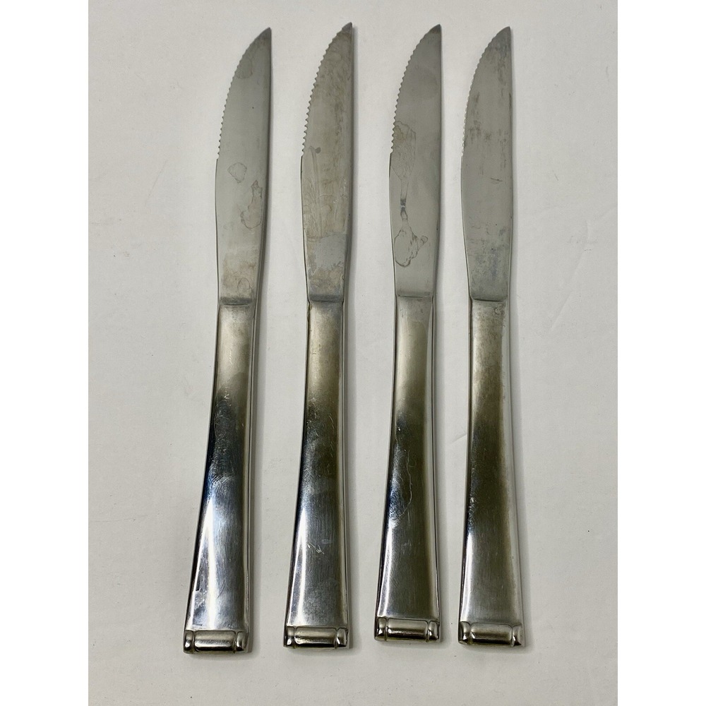 Reed & Barton Gatehouse Stainless Steak Knives Replacements Lot Of 4